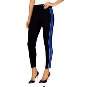 Side-Stripe Skinny Casual Trouser Pants, Size 4